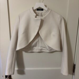 White Cropped Jacket